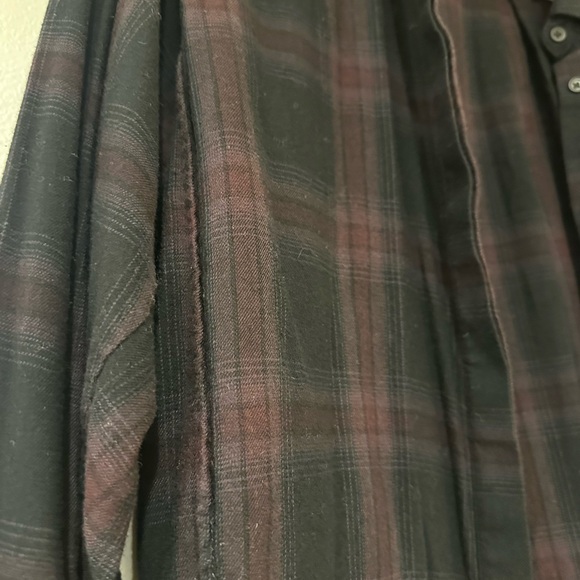 PAIGE Black and Purple Plaid Shirt - Picture 5 of 6